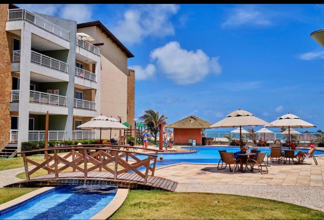 Apartamento Vista Total Do Mar Uma Cobertura A 400M Do Beach Park No Porto Das Dunas Aquiraz Condominio Terramaris Piscina Ampla Parque Infantil Sauna Estacionamento Privado Exterior foto